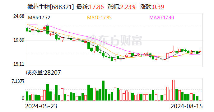 微芯生物：2024年半年度净利润约-4101万元